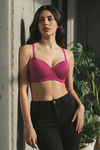 Zivame Padded Wired 3/4Th Coverage T-Shirt Bra - Raspberrry Radiance — thumbnail 1